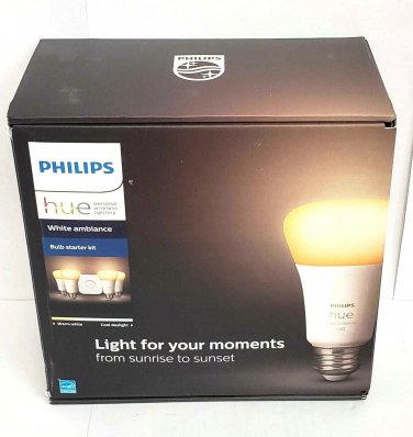 NOB Philips - Hue White Ambiance A19 LED Bulbs Starter Kit - White