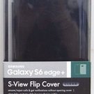 NOB Samsung S-View Flip Clear Covers for Samsung Galaxy S6 Edge+ Blue/Black