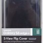 NOB Samsung S-View Flip Clear Covers for Samsung Galaxy S6 Edge+ Blue/Black