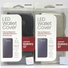 New Genuine Samsung LED Wallet Cover Case For Galaxy S7 - Gold or Black