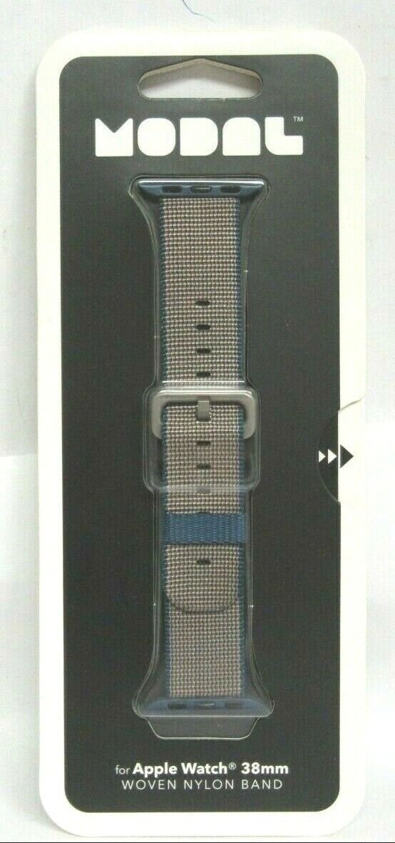 Modal - Woven Nylon Band Watch Strap for Apple Watch 38mm - Navy Blue