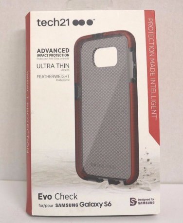 Tech21 Ultra Thin Evo Check Case for Samsung Galaxy S6 Smokey/Red T21-4451