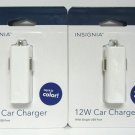 LOT OF 4 Insignia- 12W Vehicle Car Charger - Cobalt Blue