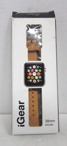 iGear 38mm Apple Watch Strap Blonde/cream leather & rose gold buckle 38AWBLCRRG