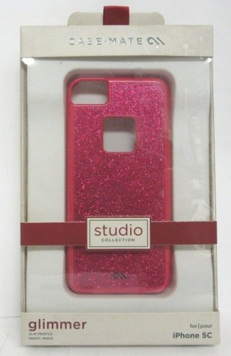 Case Mate Studio Glimmer Pink Glitter for Apple iPhone 5c Case CM029359
