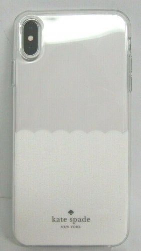 Kate Spade Case for Apple iPhone XS MAX (6.5") - White Clear Glitter #