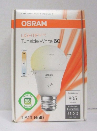 SYLVANIA LIGHTIFY by Osram - Smart Home LED Light Bulb 60W Tunable White A19