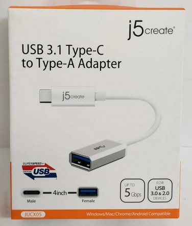 j5 Create USB3.1 Type-C to Type-A Adapter (JUCX05-5A)