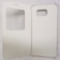 Genuine Samsung S-View Flip Cover White Pearl Case Galaxy S6 #101