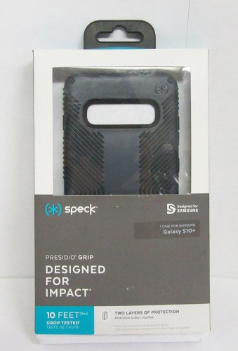 Speck - Presidio Grip Case for Samsung Galaxy S10+ - Black/Blue