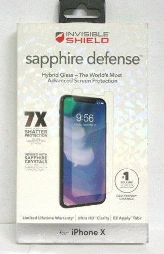 ZAGG Invisible Shield Sapphire Defense Hybrid Glass Screen Protector iPhone X