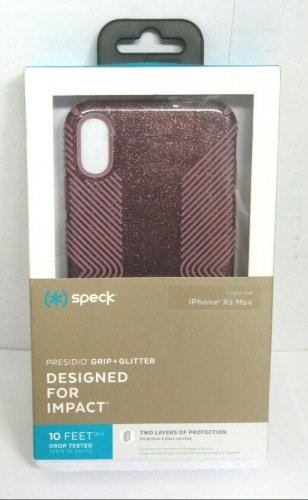 Speck Presidio Grip + Glitter Case for Apple iPhone XS Max Starlit Purple