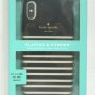 Kate Spade Soft Touch Case Cover iPhone XS X Feeder Stripe KSIPH-076-FSTBC #101