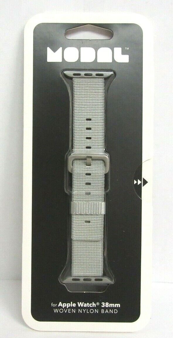 Modal - Woven Nylon Band Watch Strap for Apple Watch 38mm - Grey