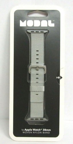 Modal - Woven Nylon Band Watch Strap for Apple Watch 38mm - Grey