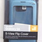 Genuine Original Samsung Galaxy S6 S-View Flip Cover Case Blue  #103