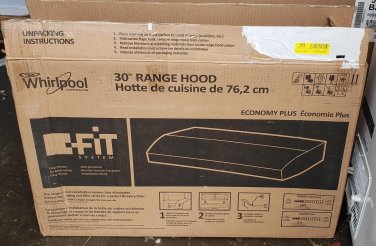 NOB Whirlpool UXT4030ADS 30 inch Stainless Steel Non-Vented Range Hood #25 DENT