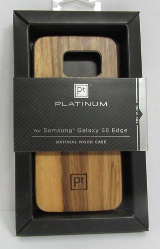 NEW Platinum Galaxy S6 Edge Real NATURAL WOOD Phone Case Brown Modern