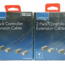 LOT of 2 Insignia 6' Extension Cable for Nintendo NES and SNES Controllers 2-PK