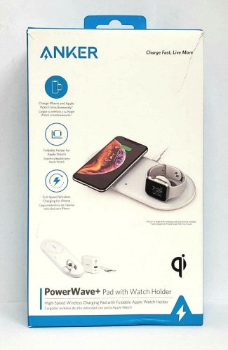 NOB Anker Wireless Charger, 2 in 1 PowerWave+ Pad with Apple Watch Holder