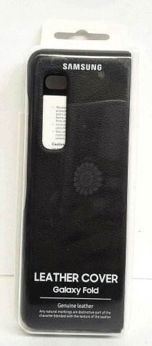 NOB Samsung Galaxy Fold Leather Cover - Black (EF-VF900LBELUS)
