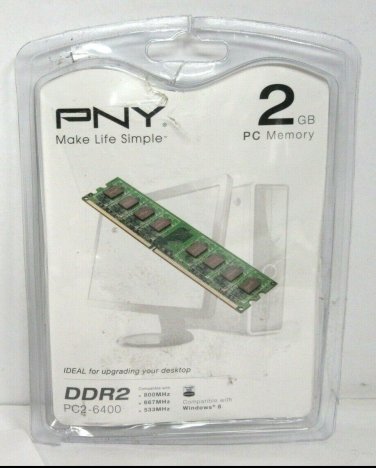 Genuine PNY DDR2 PC2-6400 2 GB PC Memory MD2048SD2-800 #101