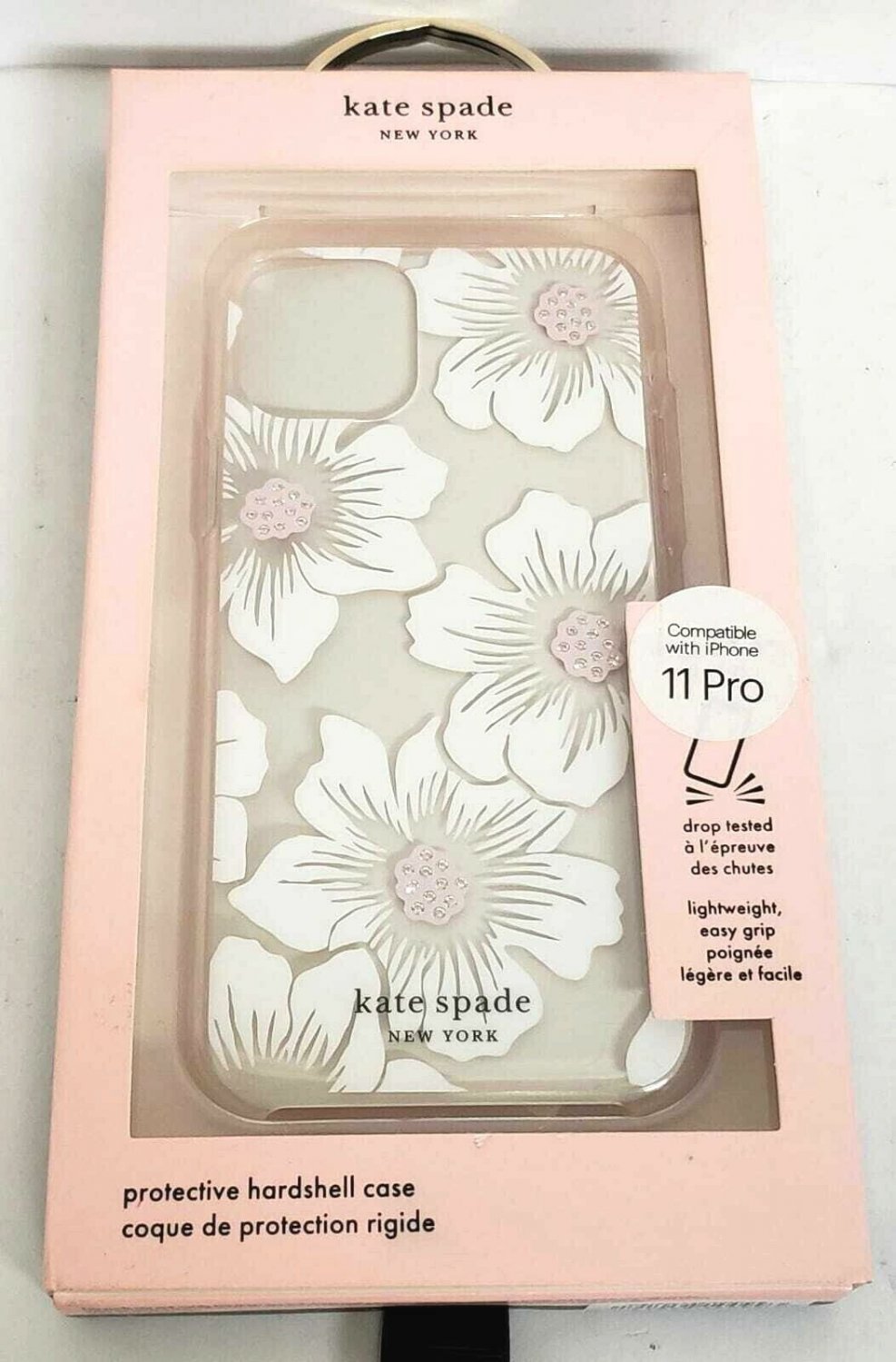 NOB Kate Spade Hard Shell Clear Case for iPhone 11 PRO - Stones/Hollyhock Floral