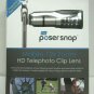 NEW Poser Snap Pro Mobile 12x Telescopic Lens Telephoto Clip - Silver