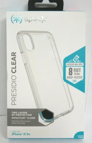 USED Speck Presidio Series Impact Case for Apple iPhone XS iPhone X - Clear