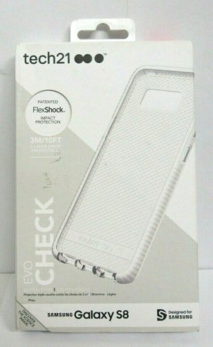 Tech21 Evo Check case for Galaxy S8  Clear White - NEW