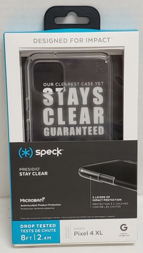 Speck - Presidio STAY CLEAR Hard Shell Case for Google Pixel 4 XL - Clear