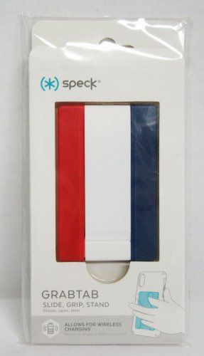 Speck GrabTab Finger Grip/Kickstand for Mobile Phones - White /  Red /  Blue