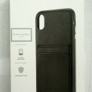 Platinum Leather Wallet Case for Apple iPhone XS Max - Charcoal