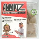 Animalz by ReTrak Lion Style Retractable Corded Headphones