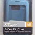 Genuine Original Samsung Galaxy S6 S-View Flip Cover Case Blue  #105