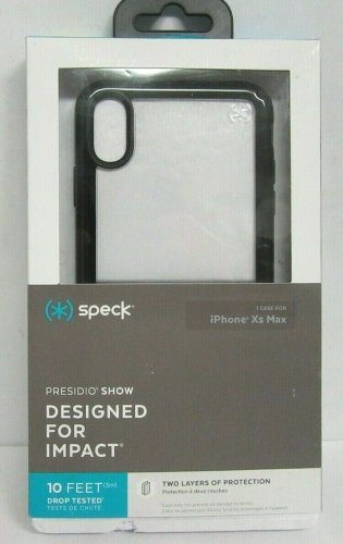 Speck Presidio Show Case Cover for iPhone XS Max - Black/Clear