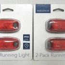 LOT OF 2 Insignia 2-Pack Running Lights IPX5 - Red