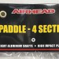 AIRHEAD Kayak Paddle - 4 Section Asymmetrical Blade - Black