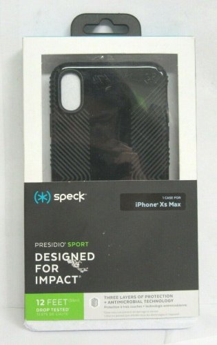 Speck Presidio GLOSSY GRIP Case for Apple iPhone XS Max - Black 120254-7715 #102
