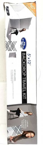 *NOB DISTRESSED BOX* Savage Universal 5' x 12' Travel Photo Backdrop Kit - White