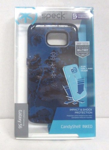 Speck CandyShell Inked Samsung Galaxy S6 Field Blue Case Cover Bumper #101