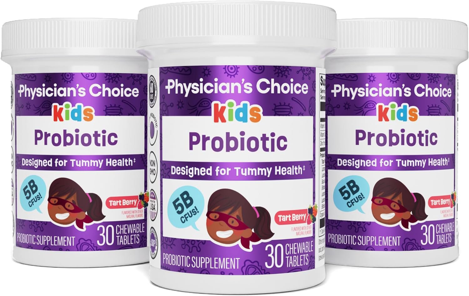 Physician's CHOICE Kids Probiotic- 7 Strains, Organic Prebiotics