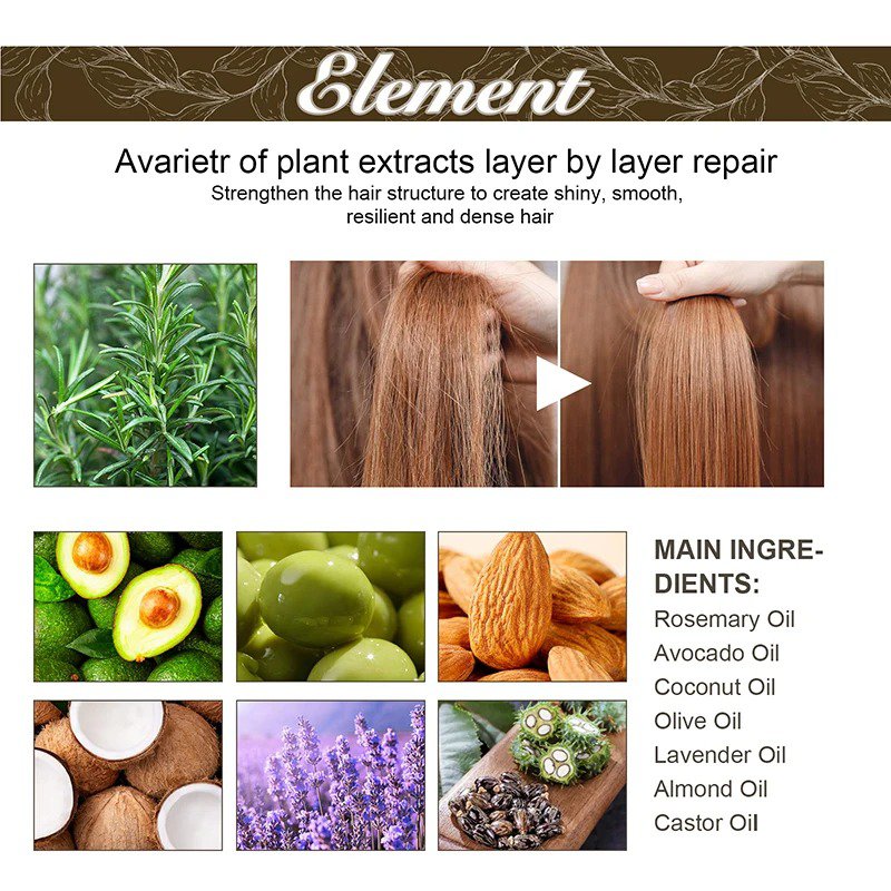 EELHOE Dense Hair Essential Oil Repairs Hair Damage Prevents Hair Loss