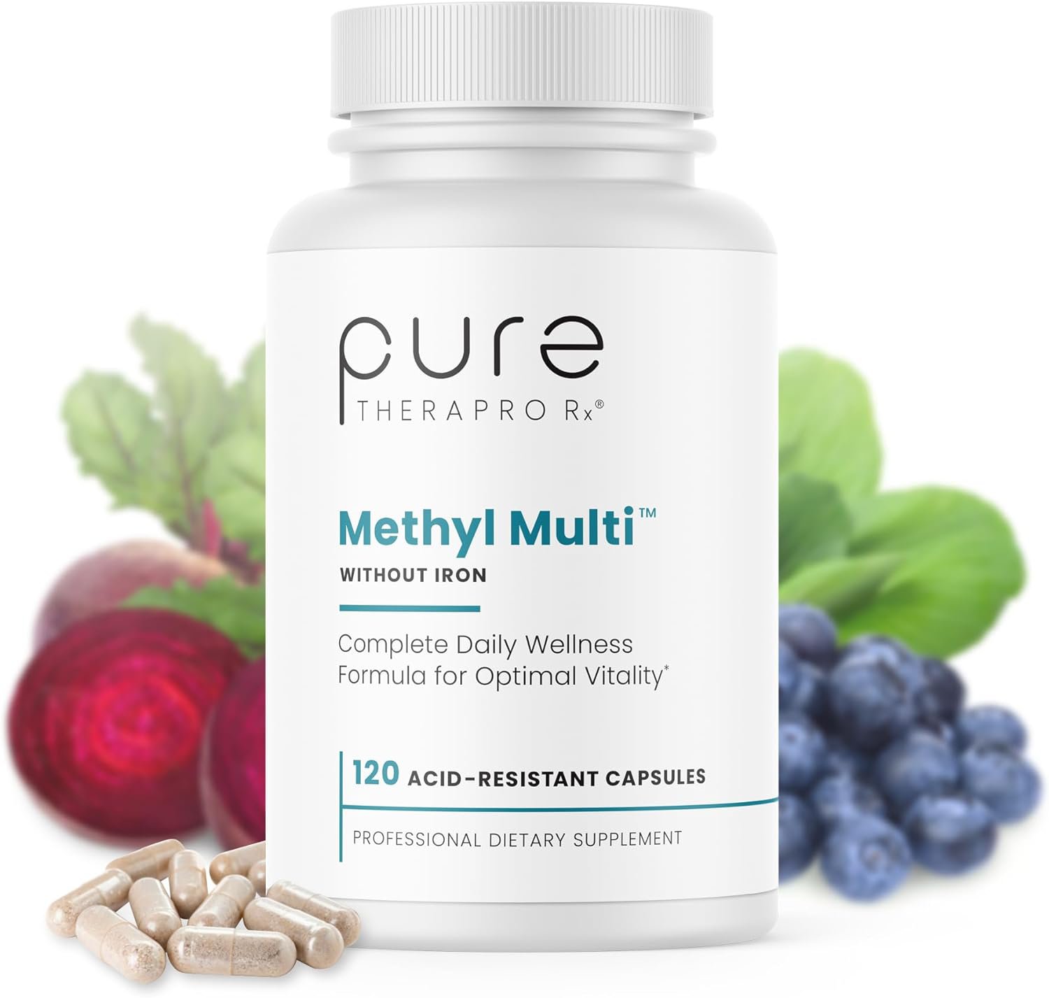 Methyl Multi Without Iron - 120 Vegan Capsules - 60 Day Supply