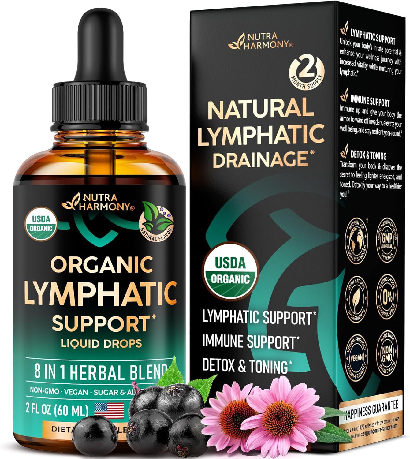 USDA Organic Lymphatic Drainage Supplement - Echinacea