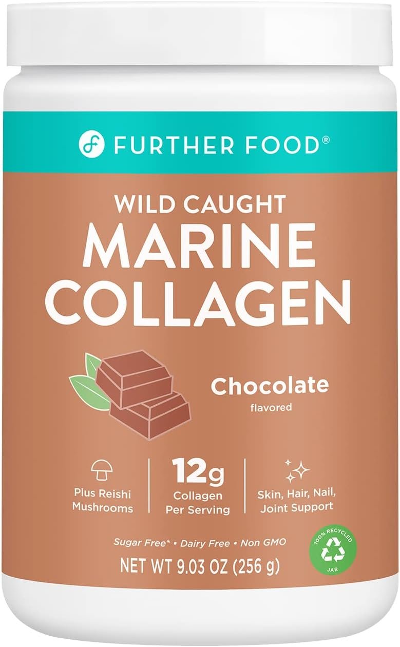Further Food Chocolate Marine Collagen Peptides Powder, Wild Caught