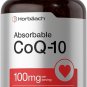 Horbäach CoQ10 100mg Softgels | 120 Count | Non-GMO and Gluten Free Supplement