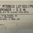 ORTHO MTS DISPENSER MTS9610 ID-MICRO TYPING SYSTEM DISPENSER, 0.5ML ORTHO MTS DISPENSER MTS9610 ID-MICRO TYPING SYSTEM DISPENSER, 0.5ML