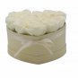 Soap Flower Gift Bouquet - 13 whit Roses - Heart