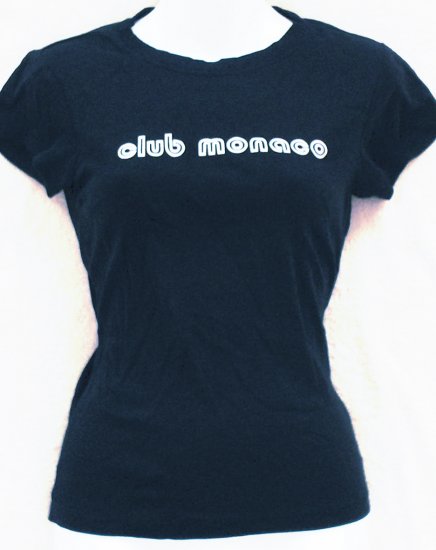 CLUB MONACO Womens/Juniors logo T-shirt Size medium